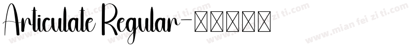 Articulate Regular字体转换